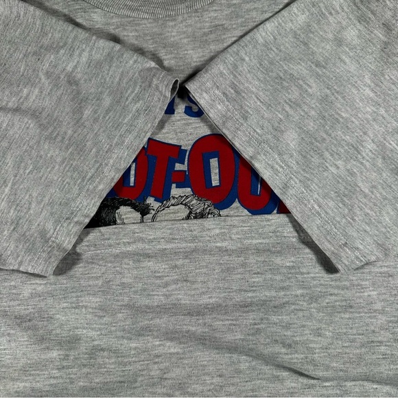 Vintage 90's Patriots Day Shoot-Out Hockey Shirt Jerzees Large Gray New York NY - Picture 7 of 12